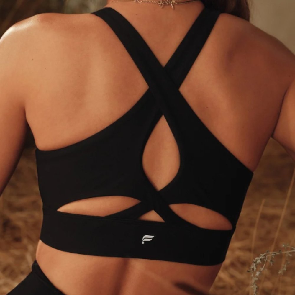 NWT Fabletics No Bounce High Impact Sports Bra large black